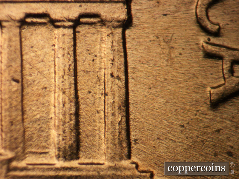 Die-stage C marker on 1959D•1MM•013 (1959 Repunched Mint Mark).