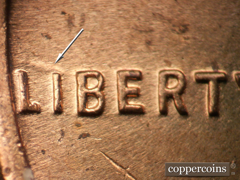 Die-stage B marker on 1959D•1MM•022 (1959 Repunched Mint Mark).