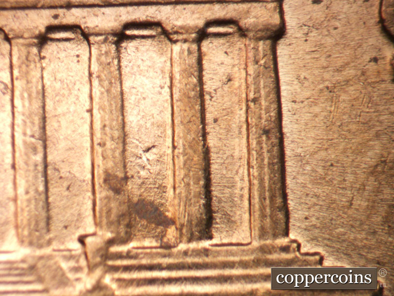 Die-stage B marker on 1959D•1MM•022 (1959 Repunched Mint Mark).