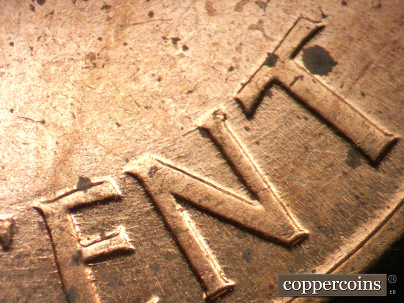 Die-stage B marker on 1959D•1MM•022 (1959 Repunched Mint Mark).