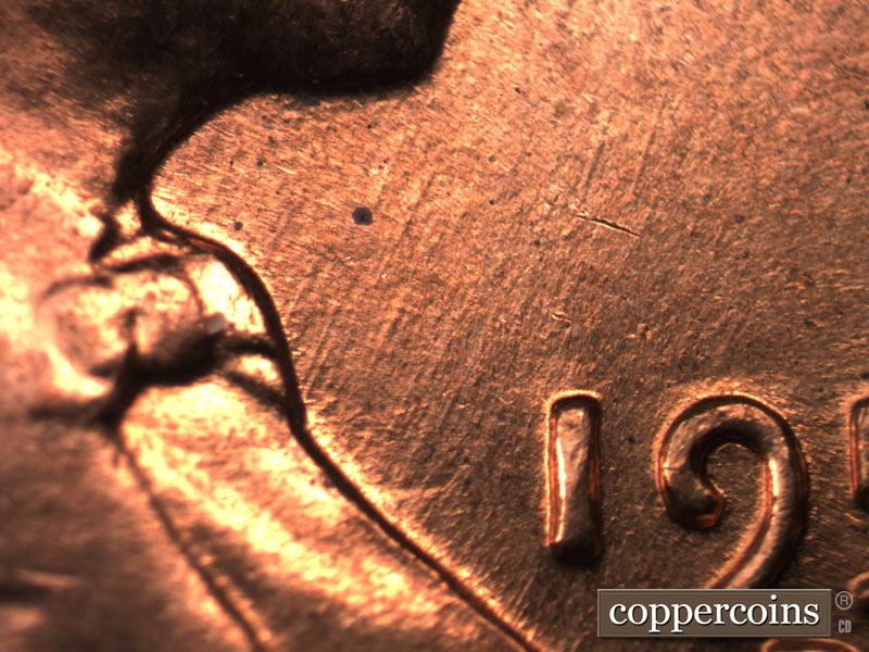 Die-stage C marker on 1959D•1MM•023 (1959 Repunched Mint Mark).