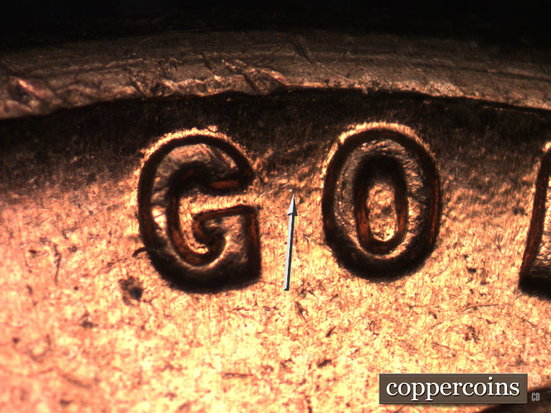 Die-stage C marker on 1959D•1MM•023 (1959 Repunched Mint Mark).