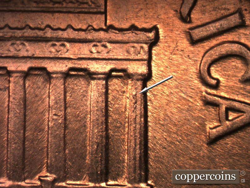 Die-stage C marker on 1959D•1MM•023 (1959 Repunched Mint Mark).