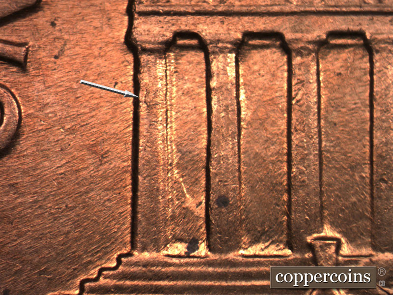 Die-stage C marker on 1959D•1MM•023 (1959 Repunched Mint Mark).