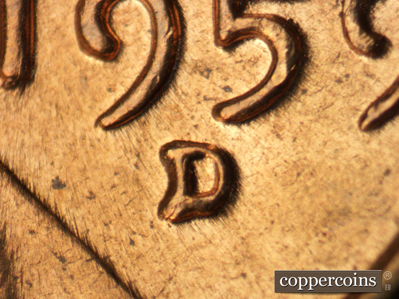 Die-stage A marker on 1959D•1MM•026 (1959 Repunched Mint Mark).