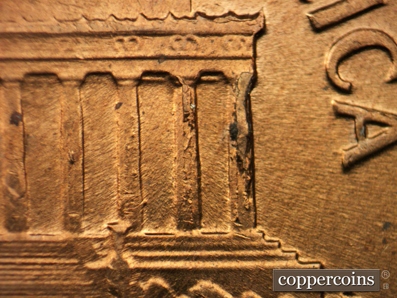Die-stage A marker on 1959D•1MM•026 (1959 Repunched Mint Mark).