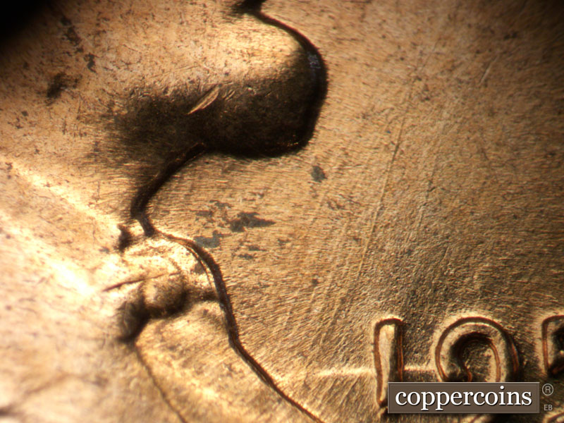 Die-stage B marker on 1959D•1MM•026 (1959 Repunched Mint Mark).