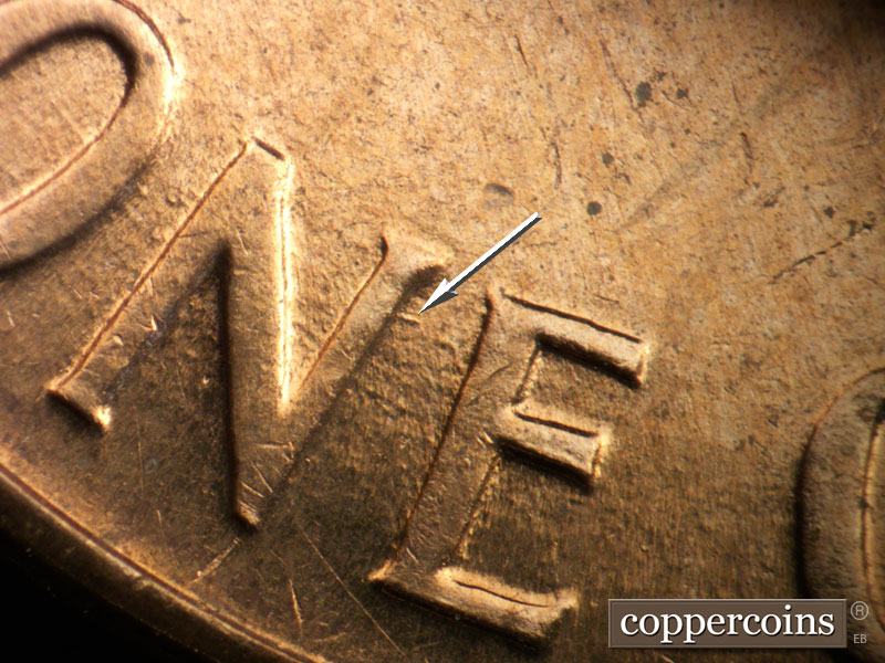 Die-stage B marker on 1959D•1MM•026 (1959 Repunched Mint Mark).