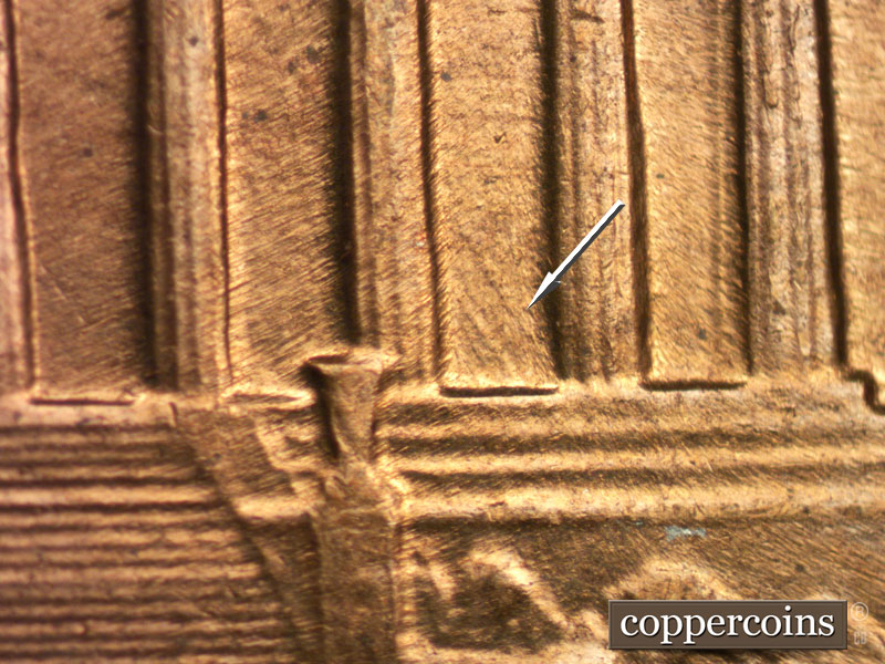 Die-stage C marker on 1959D•1MM•026 (1959 Repunched Mint Mark).