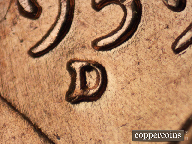 1959 Lincoln cent obverse, CopperCoins die 1959D•1MM•028.