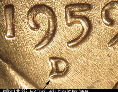 Die-stage C marker on 1959D•1MM•030 (1959 Repunched Mint Mark).
