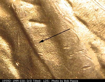 Die-stage C marker on 1959D•1MM•030 (1959 Repunched Mint Mark).