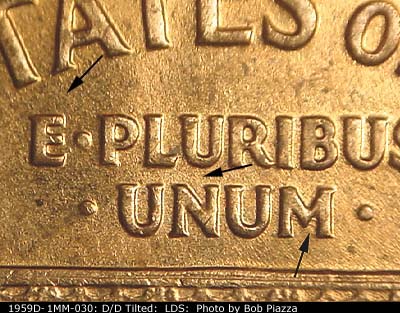 Die-stage C marker on 1959D•1MM•030 (1959 Repunched Mint Mark).