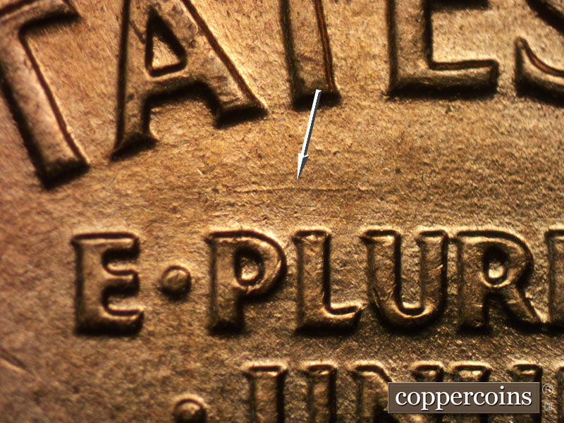 Die-stage C marker on 1959D•1MM•031 (1959 Repunched Mint Mark).