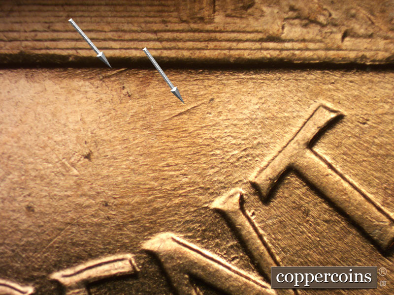Die-stage C marker on 1959D•1MM•031 (1959 Repunched Mint Mark).
