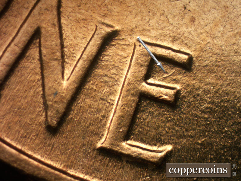 Die-stage C marker on 1959D•1MM•031 (1959 Repunched Mint Mark).