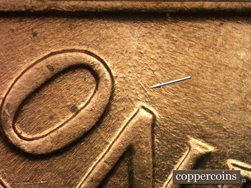 Die-stage C marker on 1959D•1MM•031 (1959 Repunched Mint Mark).