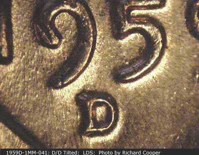 Die-stage C marker on 1959D•1MM•041 (1959 Repunched Mint Mark).