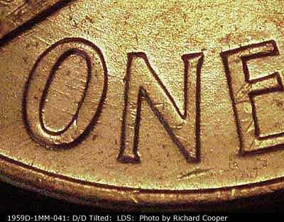 Die-stage C marker on 1959D•1MM•041 (1959 Repunched Mint Mark).