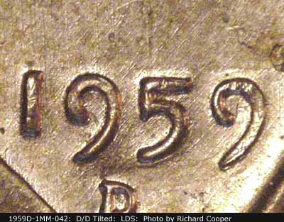 Die-stage C marker on 1959D•1MM•042 (1959 Repunched Mint Mark).