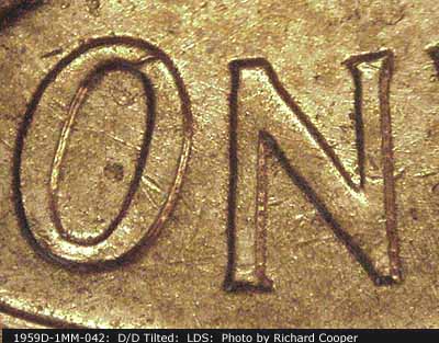 Die-stage C marker on 1959D•1MM•042 (1959 Repunched Mint Mark).