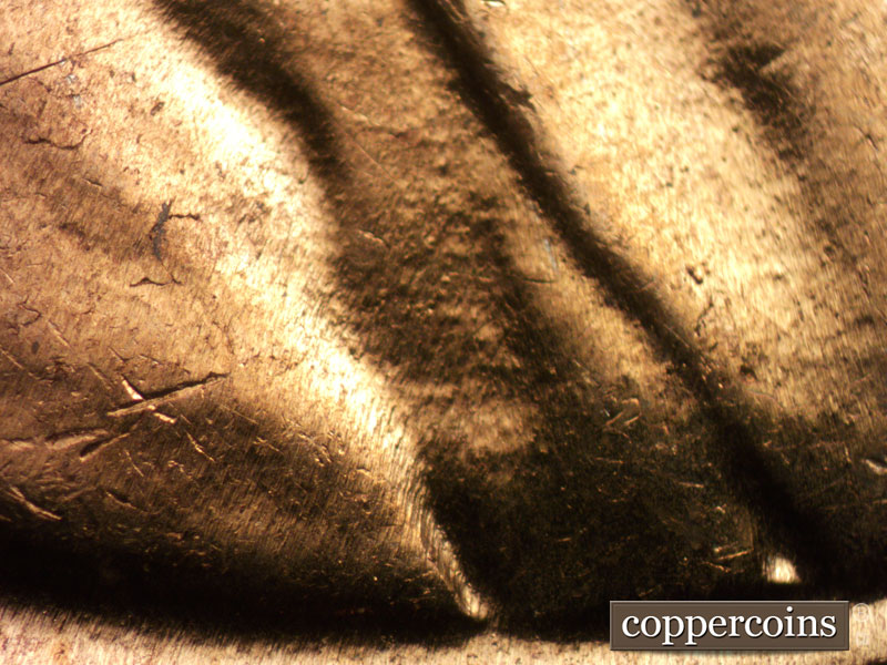 Die-stage C marker on 1959D•1MM•043 (1959 Repunched Mint Mark).