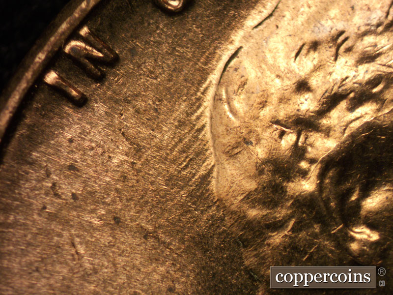 Die-stage C marker on 1959D•1MM•043 (1959 Repunched Mint Mark).