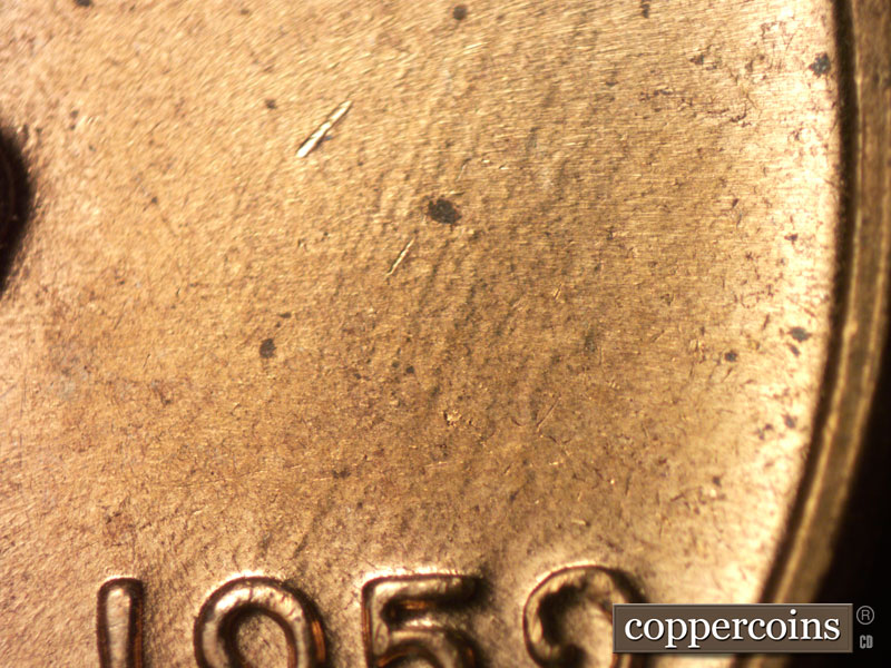 Die-stage C marker on 1959D•1MM•043 (1959 Repunched Mint Mark).