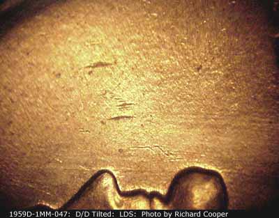 Die-stage C marker on 1959D•1MM•047 (1959 Repunched Mint Mark).