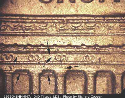 Die-stage C marker on 1959D•1MM•047 (1959 Repunched Mint Mark).