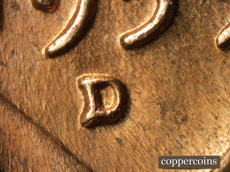 1959 Lincoln cent obverse, CopperCoins die 1959D•1MM•048.