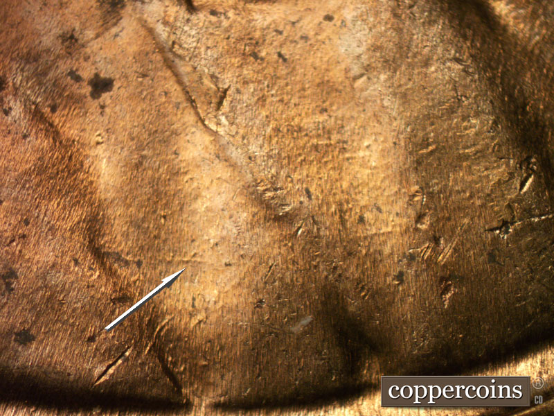 Die-stage B marker on 1959D•1MM•048 (1959 Repunched Mint Mark).