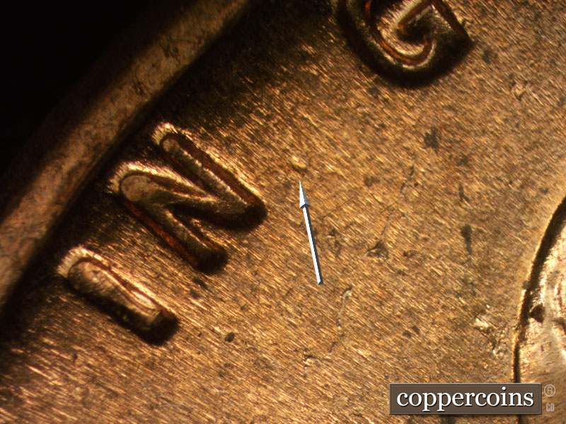 Die-stage B marker on 1959D•1MM•048 (1959 Repunched Mint Mark).