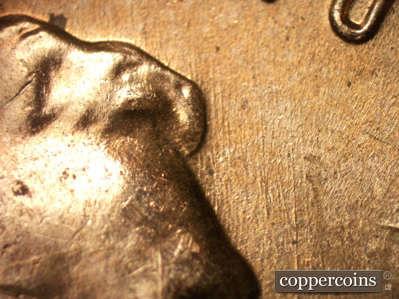 Die-stage B marker on 1959D•1MM•048 (1959 Repunched Mint Mark).