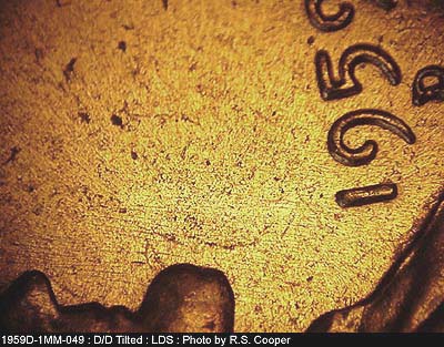 Die-stage C marker on 1959D•1MM•049 (1959 Repunched Mint Mark).