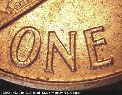 Die-stage C marker on 1959D•1MM•049 (1959 Repunched Mint Mark).