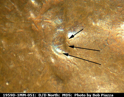 Die-stage B marker on 1959D•1MM•051 (1959 Repunched Mint Mark).