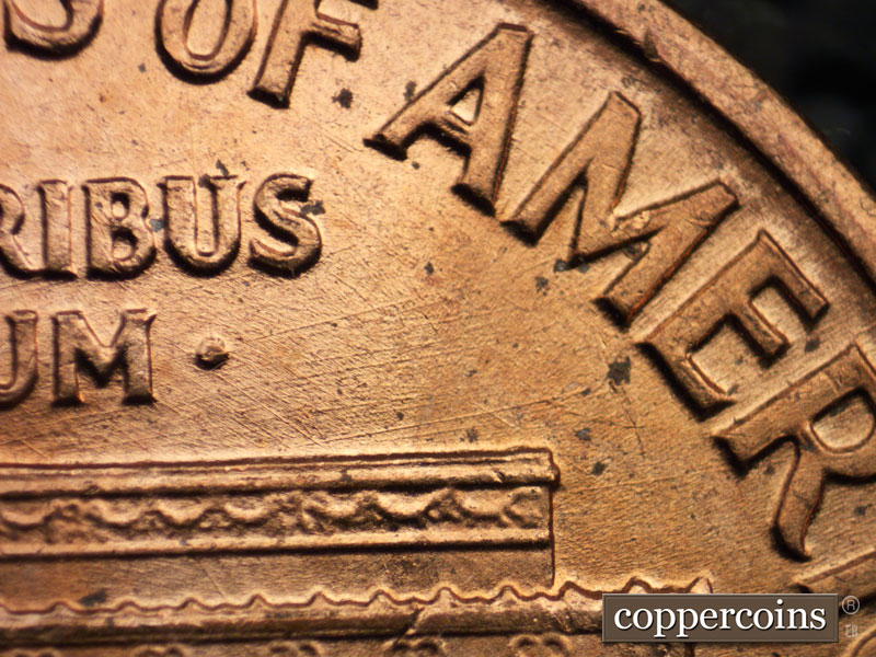 Die-stage B marker on 1959D•1MM•052 (1959 Repunched Mint Mark).
