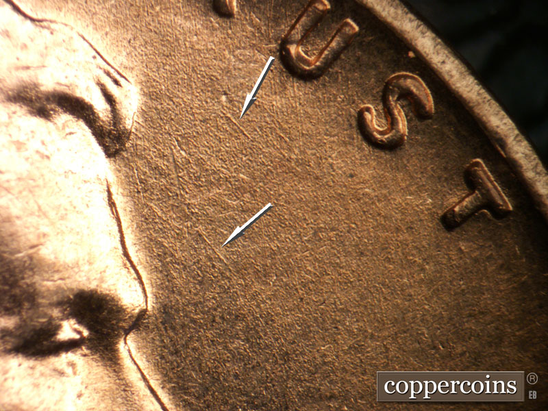 Die-stage B marker on 1959D•1MM•053 (1959 Repunched Mint Mark).