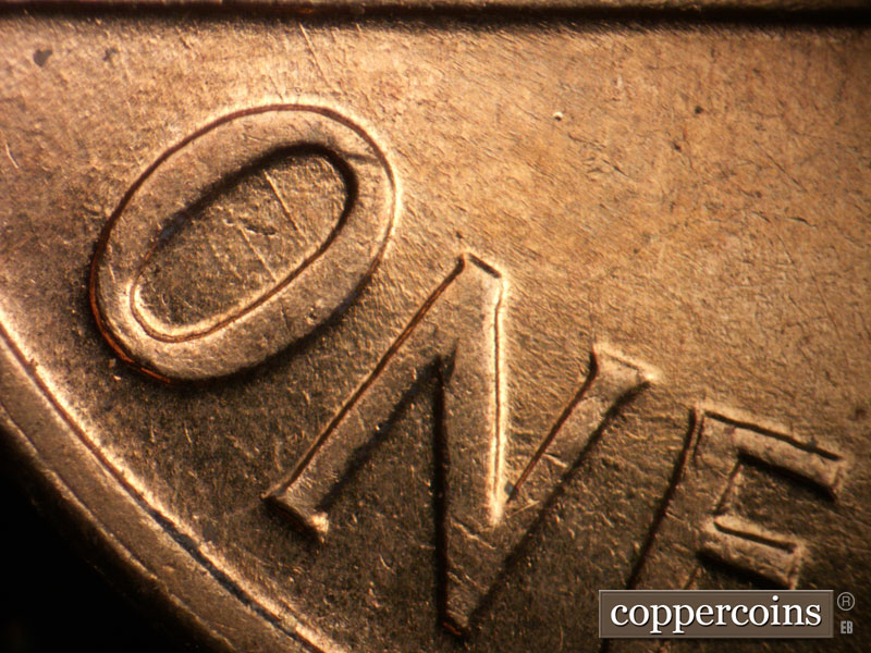 Die-stage B marker on 1959D•1MM•053 (1959 Repunched Mint Mark).