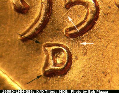 1959 Lincoln cent obverse, CopperCoins die 1959D•1MM•056.