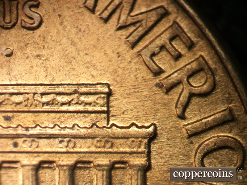 Die-stage B marker on 1959D•1MM•057 (1959 Repunched Mint Mark).