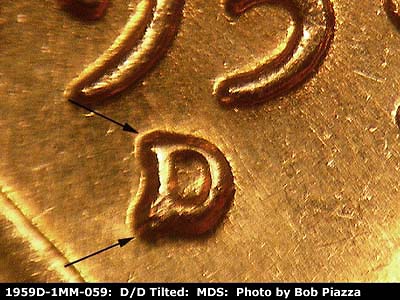 1959 Lincoln cent obverse, CopperCoins die 1959D•1MM•059.