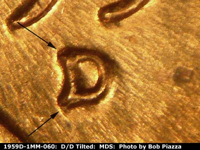 1959 Lincoln cent obverse, CopperCoins die 1959D•1MM•060.