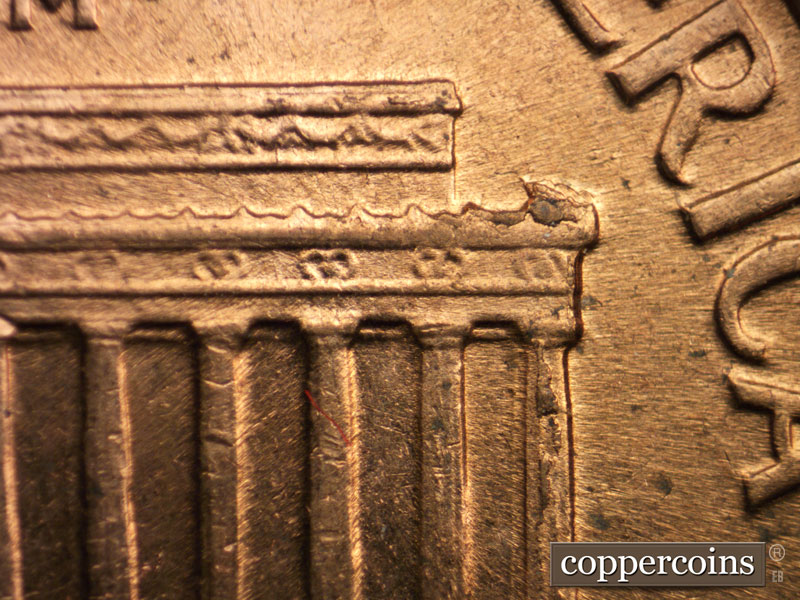 Die-stage C marker on 1959D•1MM•060 (1959 Repunched Mint Mark).