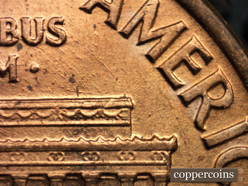Die-stage B marker on 1959D•1MM•062 (1959 Repunched Mint Mark).