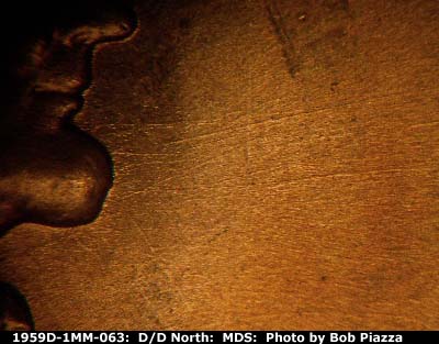 Die-stage B marker on 1959D•1MM•063 (1959 Repunched Mint Mark).