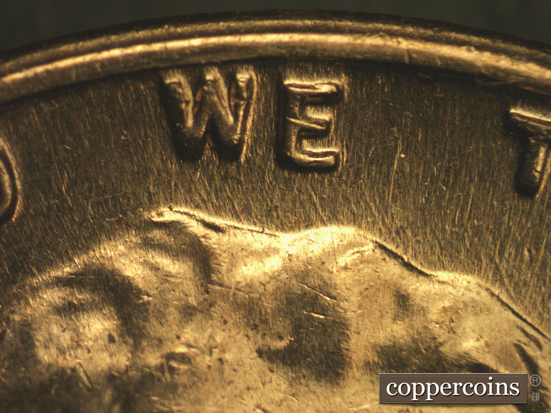 Die-stage B marker on 1959D•1MM•078 (1959 Repunched Mint Mark).