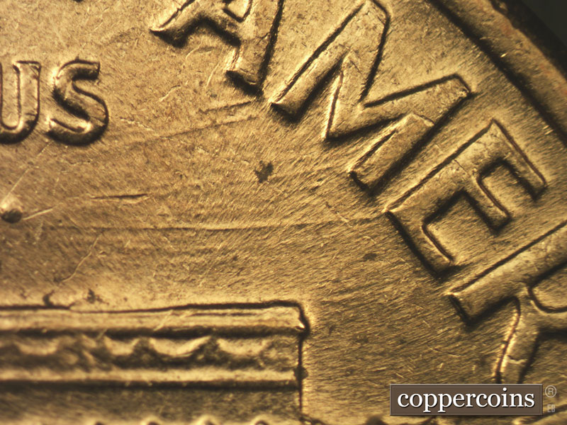 Die-stage B marker on 1959D•1MM•078 (1959 Repunched Mint Mark).