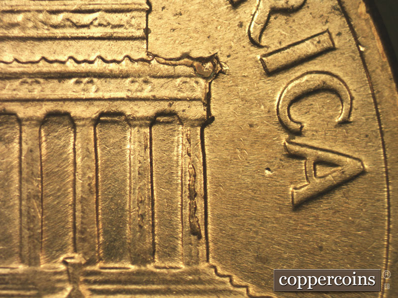 Die-stage B marker on 1959D•1MM•078 (1959 Repunched Mint Mark).